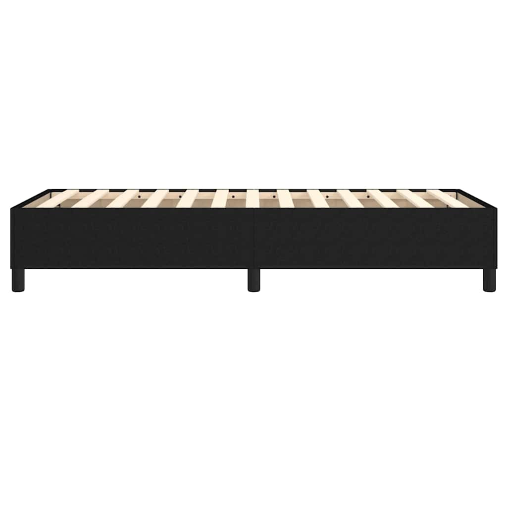 Box Spring Bed Frame Black Single Fabric