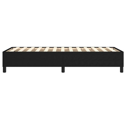 Box Spring Bed Frame Black Single Fabric
