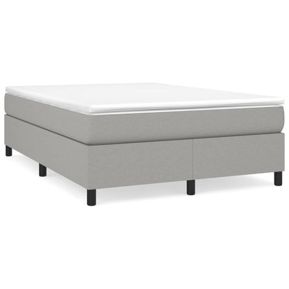 Box Spring Bed Frame Light Grey Double Fabric (UK/IE/FI/NO only)