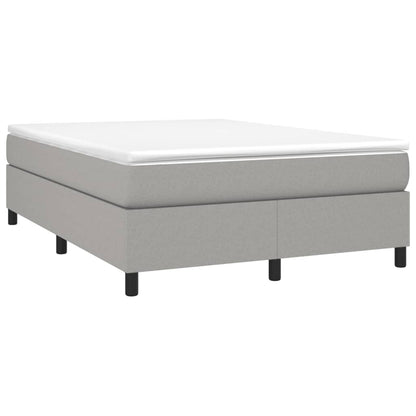 Box Spring Bed Frame Light Grey Double Fabric (UK/IE/FI/NO only)