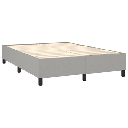 Box Spring Bed Frame Light Grey Double Fabric (UK/IE/FI/NO only)