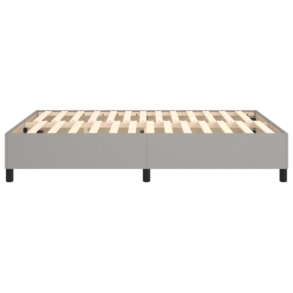 Box Spring Bed Frame Light Grey Double Fabric (UK/IE/FI/NO only)