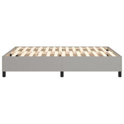 Box Spring Bed Frame Light Grey Double Fabric (UK/IE/FI/NO only)