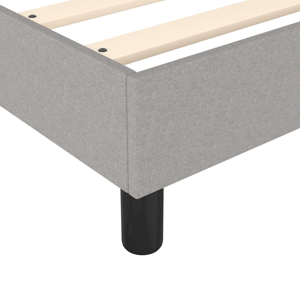 Box Spring Bed Frame Light Grey Double Fabric (UK/IE/FI/NO only)