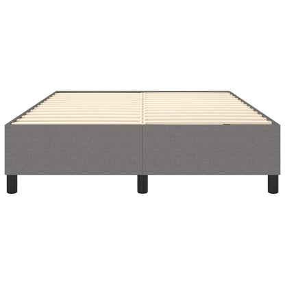 Box Spring Bed Frame Dark Grey Double Fabric (UK/IE/FI/NO only)