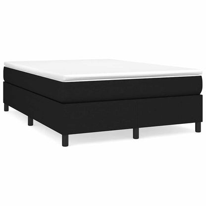 Box Spring Bed Frame Black Double Fabric
