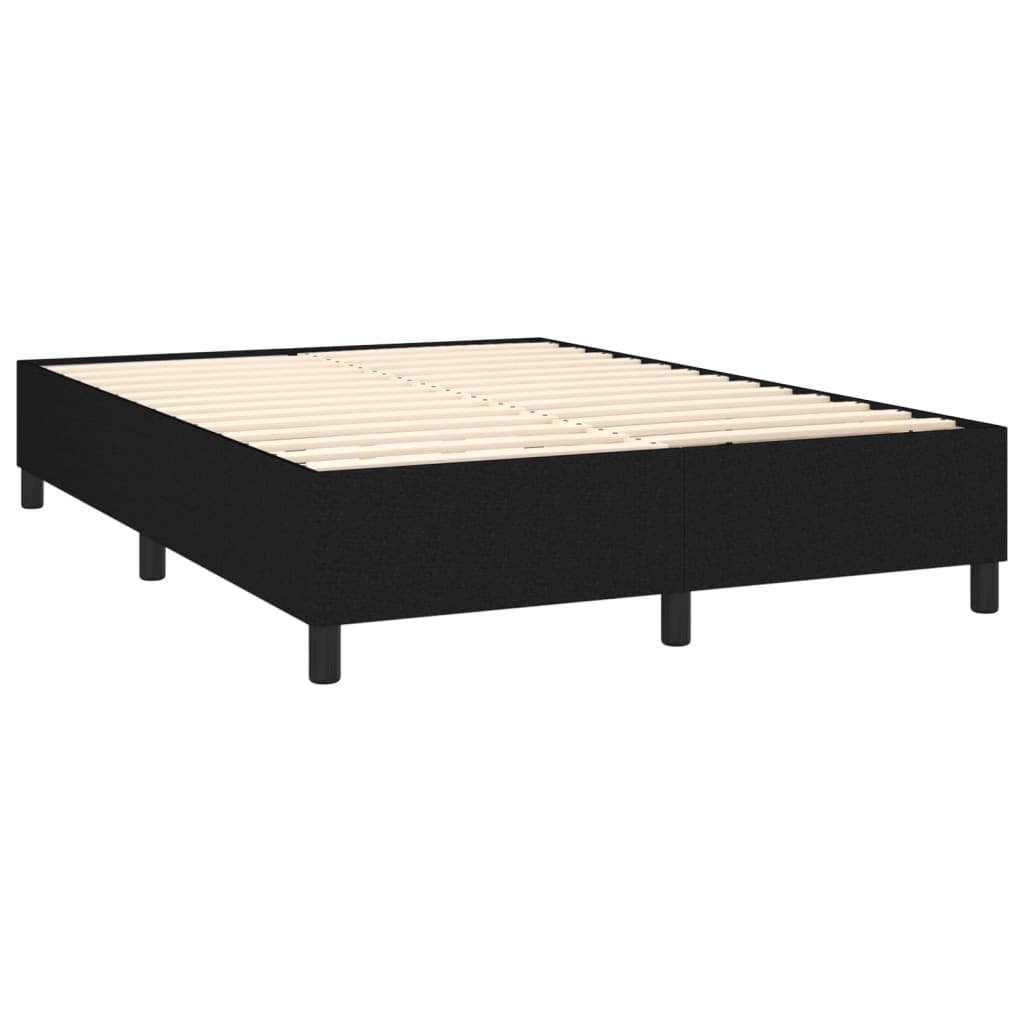 Box Spring Bed Frame Black Double Fabric (UK/IE/FI/NO only)