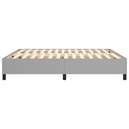 Box Spring Bed Frame Light Grey Super King Fabric