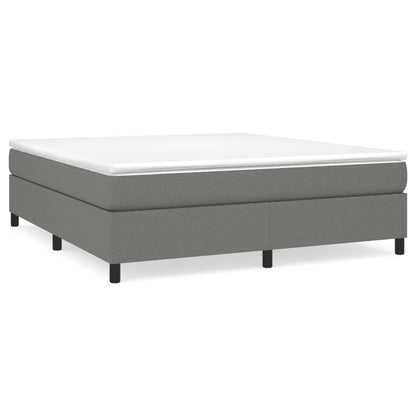 Box Spring Bed Frame Dark Grey Super King Fabric (UK/IE/FI/NO only)