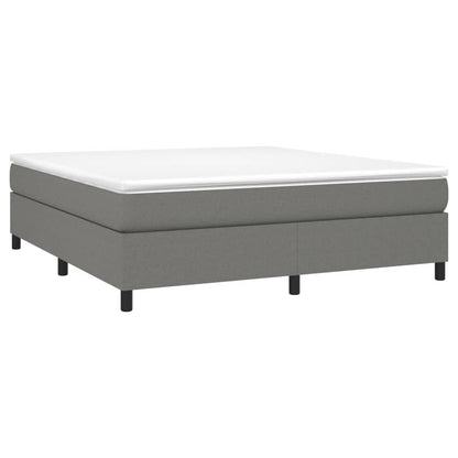 Box Spring Bed Frame Dark Grey Super King Fabric (UK/IE/FI/NO only)