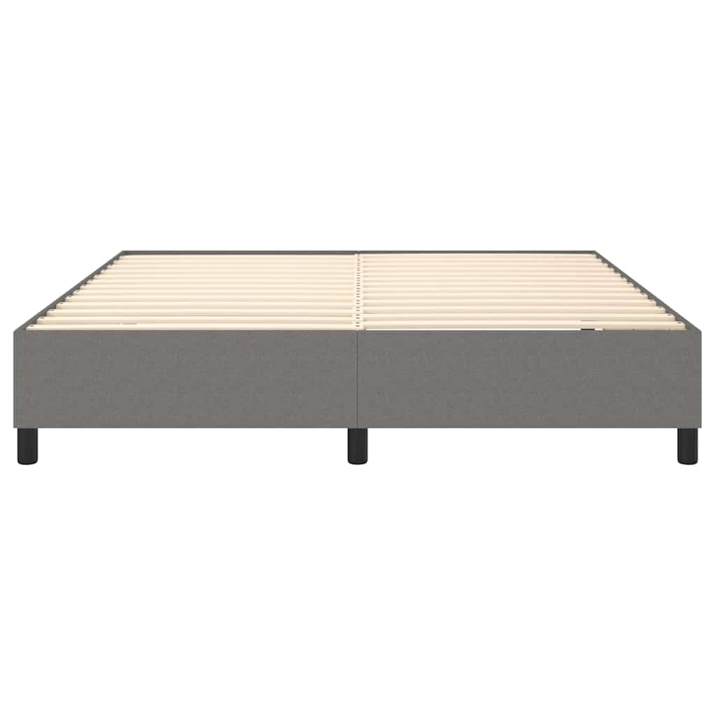 Box Spring Bed Frame Dark Grey Super King Fabric