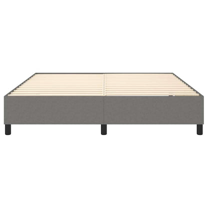 Box Spring Bed Frame Dark Grey Super King Fabric