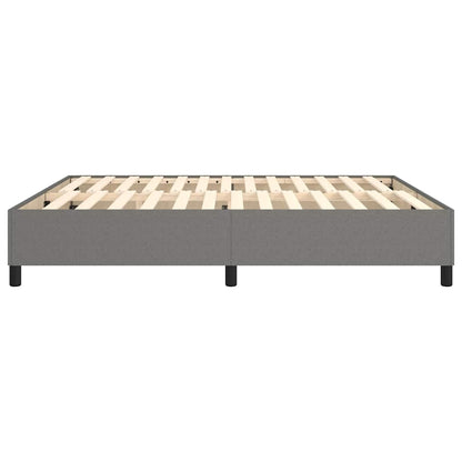 Box Spring Bed Frame Dark Grey Super King Fabric