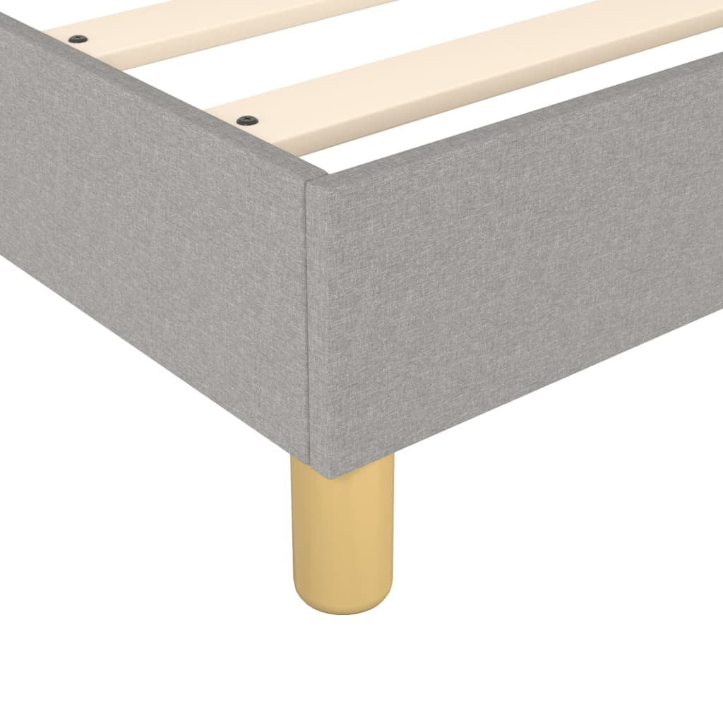 Box Spring Bed Frame Light Grey Single Fabric (UK/IE/FI/NO only)