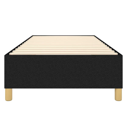 Box Spring Bed Frame Black Single Fabric