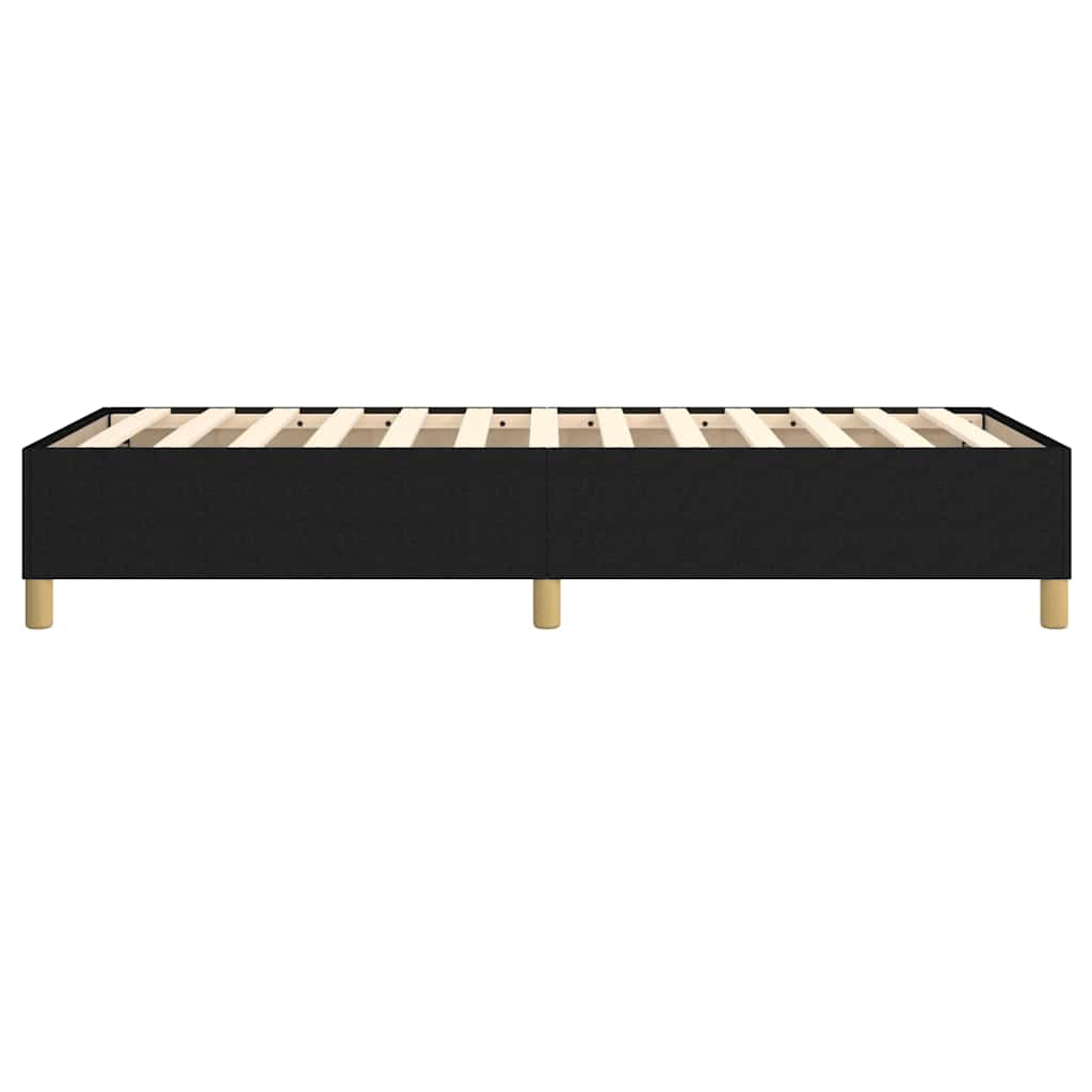 Box Spring Bed Frame Black Single Fabric