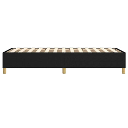 Box Spring Bed Frame Black Single Fabric