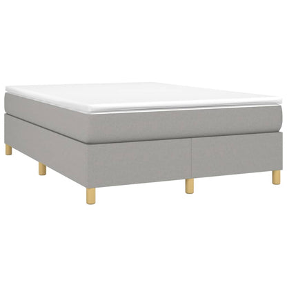 Box Spring Bed Frame Light Grey Double Fabric (UK/IE/FI/NO only)
