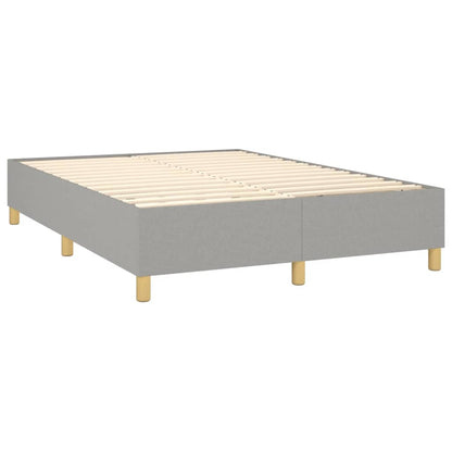 Box Spring Bed Frame Light Grey Double Fabric (UK/IE/FI/NO only)