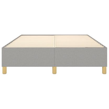 Box Spring Bed Frame Light Grey Double Fabric (UK/IE/FI/NO only)