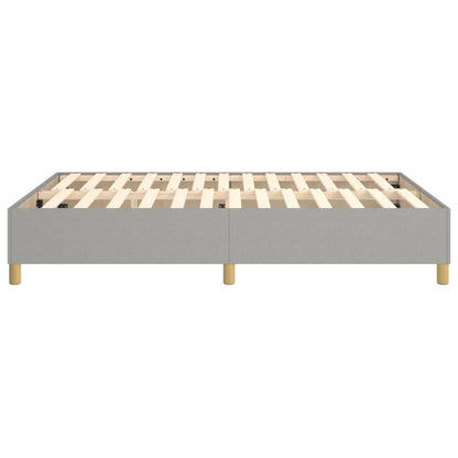 Box Spring Bed Frame Light Grey Double Fabric (UK/IE/FI/NO only)