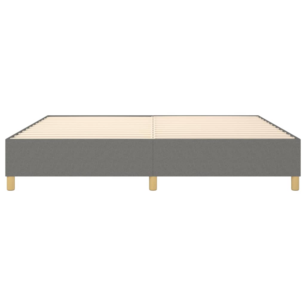 Box Spring Bed Frame Dark Grey Double Fabric (UK/IE/FI/NO only)