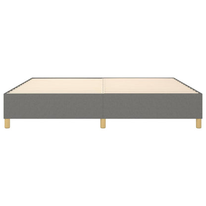 Box Spring Bed Frame Dark Grey Double Fabric (UK/IE/FI/NO only)