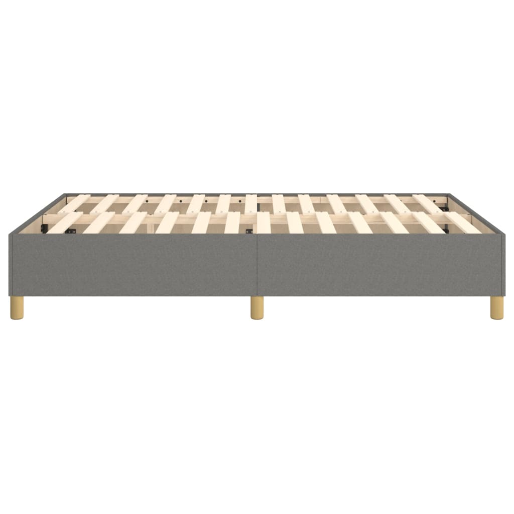 Box Spring Bed Frame Dark Grey Double Fabric (UK/IE/FI/NO only)