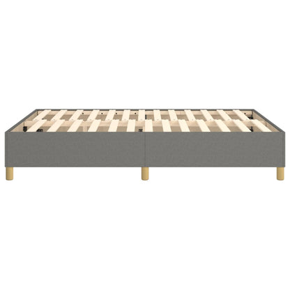 Box Spring Bed Frame Dark Grey Double Fabric (UK/IE/FI/NO only)