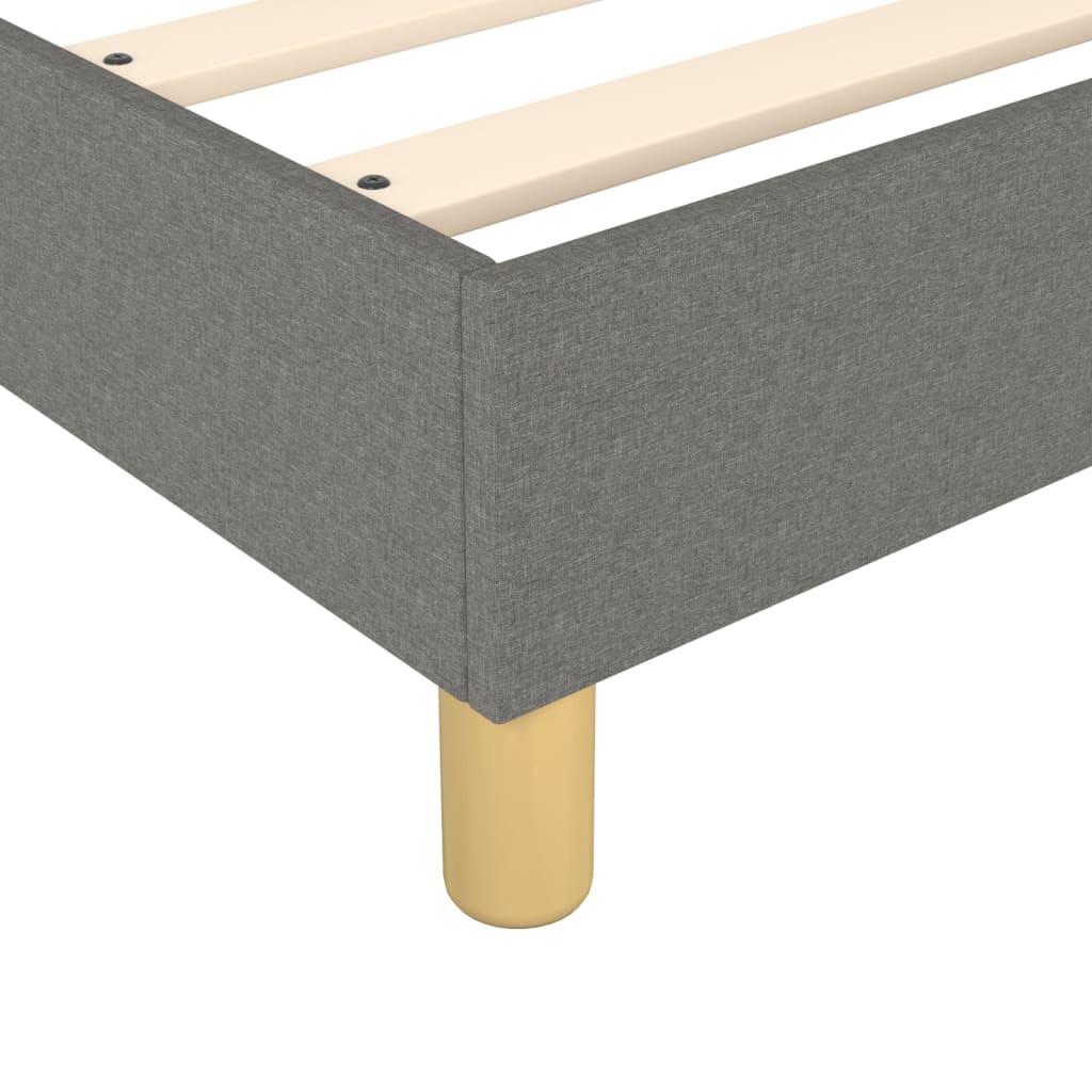 Box Spring Bed Frame Dark Grey Double Fabric (UK/IE/FI/NO only)