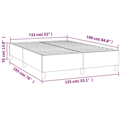 Box Spring Bed Frame Dark Grey Double Fabric (UK/IE/FI/NO only)