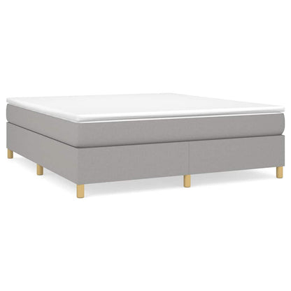Box Spring Bed Frame Light Grey Super King Fabric (UK/IE/FI/NO only)