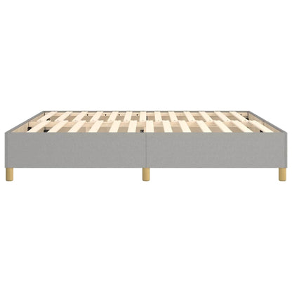 Box Spring Bed Frame Light Grey Super King Fabric