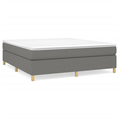 Box Spring Bed Frame Dark Grey Super King Fabric (UK/IE/FI/NO only)