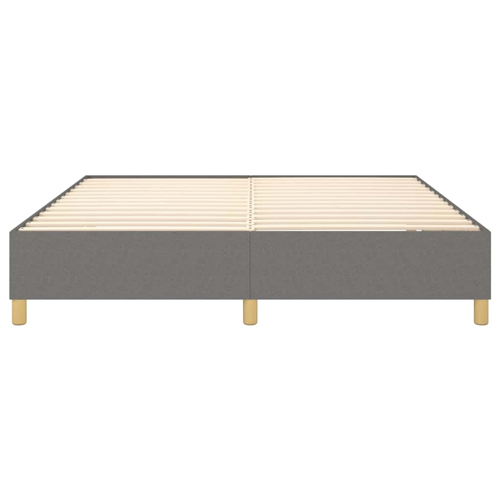 Box Spring Bed Frame Dark Grey Super King Fabric