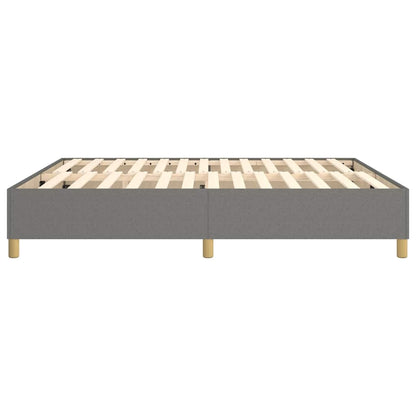 Box Spring Bed Frame Dark Grey Super King Fabric