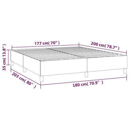 Box Spring Bed Frame Dark Grey Super King Fabric