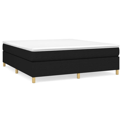 Box Spring Bed Frame Black Super King Fabric (UK/IE/FI/NO only)