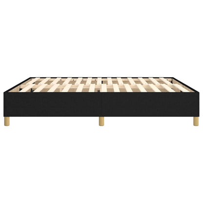 Box Spring Bed Frame Black Super King Fabric
