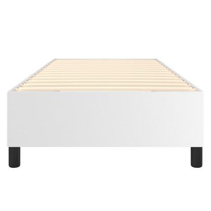 Box Spring Bed Frame White Single Faux Leather (UK/IE/FI/NO only)