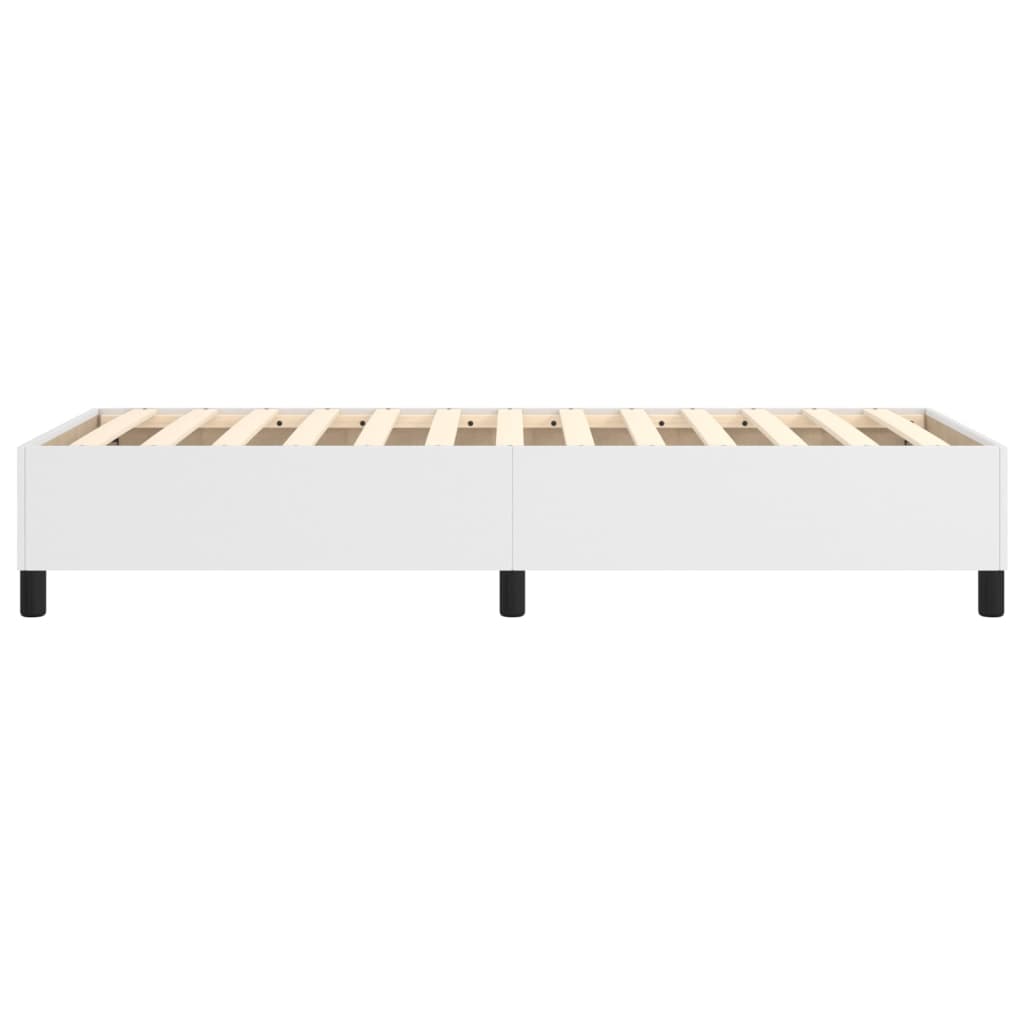 Box Spring Bed Frame White Single Faux Leather (UK/IE/FI/NO only)