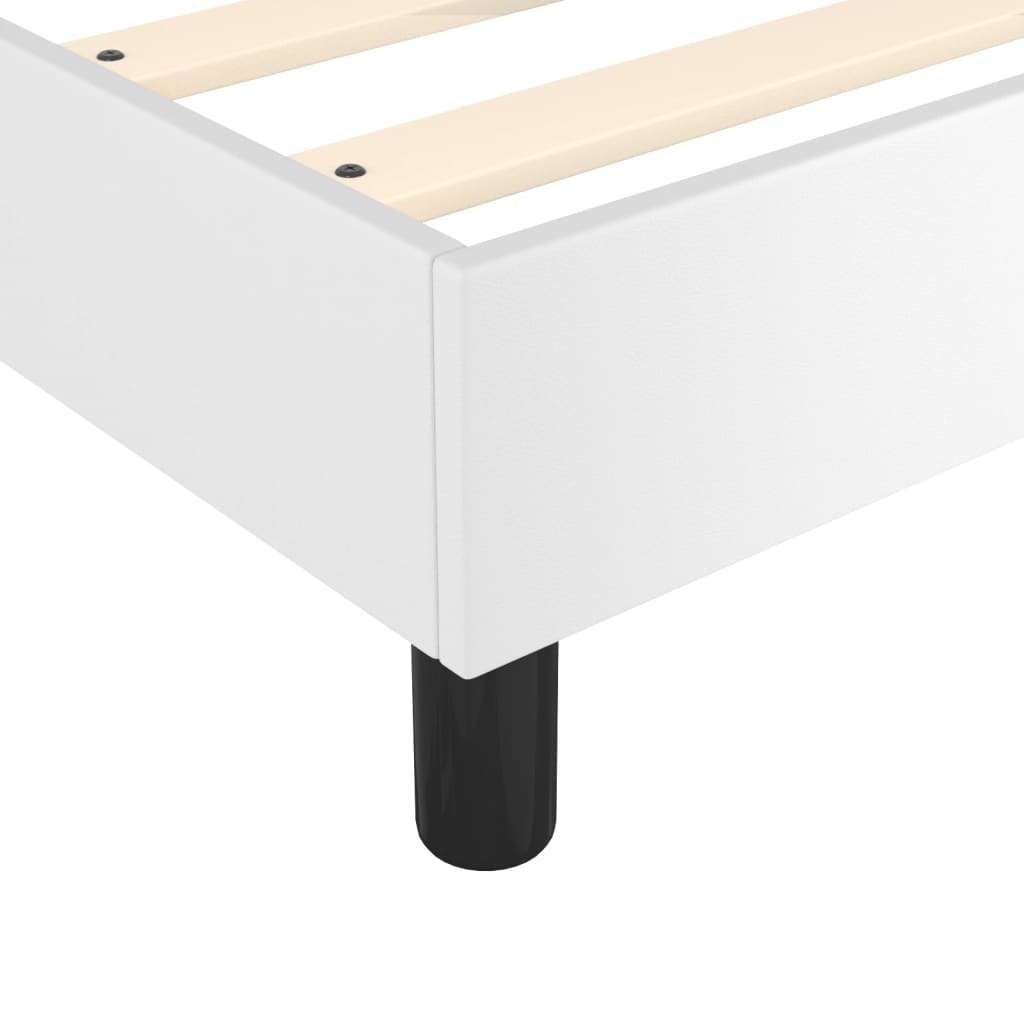 Box Spring Bed Frame White Single Faux Leather (UK/IE/FI/NO only)