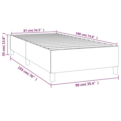 Box Spring Bed Frame White Single Faux Leather (UK/IE/FI/NO only)