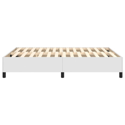 Box Spring Bed Frame White Double Faux Leather (UK/IE/FI/NO only)