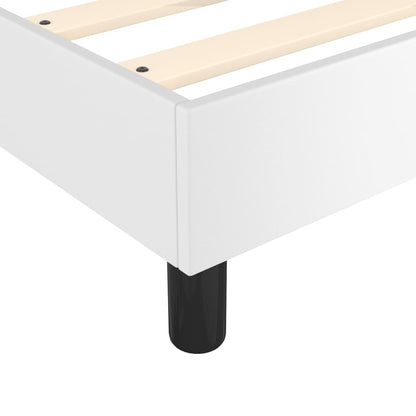 Box Spring Bed Frame White Double Faux Leather (UK/IE/FI/NO only)