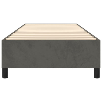 Box Spring Bed Frame Dark Grey Single Velvet (UK/IE/FI/NO only)