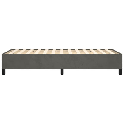 Box Spring Bed Frame Dark Grey Single Velvet (UK/IE/FI/NO only)