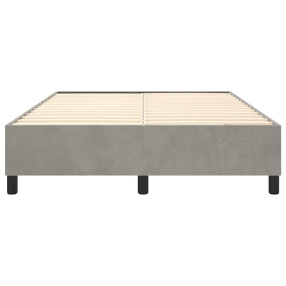Box Spring Bed Frame Light Grey Double Velvet (UK/IE/FI/NO only)