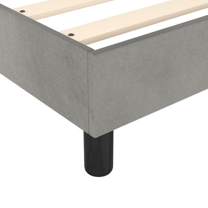 Box Spring Bed Frame Light Grey Double Velvet (UK/IE/FI/NO only)