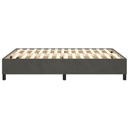 Box Spring Bed Frame Dark Grey Double Velvet (UK/IE/FI/NO only)